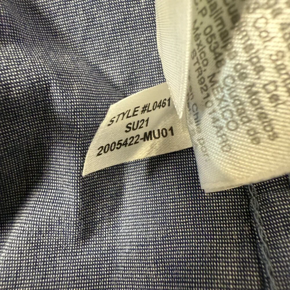 J Crew Slim Untucked Long Sleeve Button Down Denim Blue Size Medium